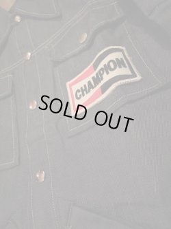 画像4: 1970s CHAMPION Official Racing Vintage Denim Shirt