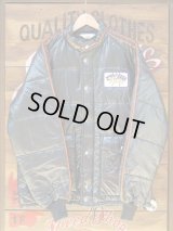 WYNN'S VTG OFFICIAL RACING PUFFY JACKET BLACK LARGE 