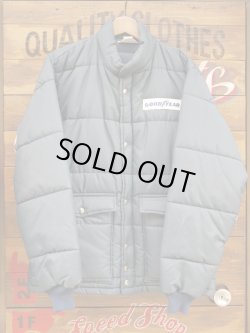 画像1: GOODYEAR OFFICIAL RACING PUFFY JACKET NAVY MEDIUM