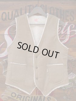 画像1: LEVIS VTG CORDUROY BOA VEST BEIGE MEDIUM 