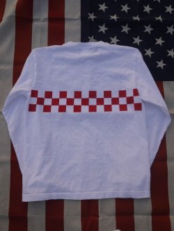 画像2: sixhelmets checker line long sleeve t-shirt white×red