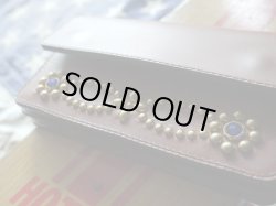 画像3: SIXHELMETS ORIGINAL STUDS LETHER BIKERS WALLET MEDIUM BROWN×DARK BLUE