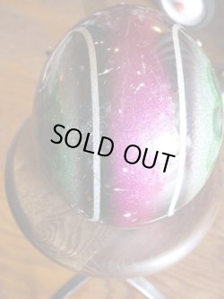 画像5: 1970s VINTAGE JET HELMET PSYCHEDELIC PAINT PURPLE×GREEN 56-57cm