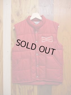 画像1: BUDWEISER SWINGSTER VTG PUFFY VEST MEDIUM RED