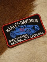 HARLEYDAVIDSON SPEED EQUIPMENT NATIONAL CITY CALIFORNIA VINTAGE PATCH DEAD STOCK RED