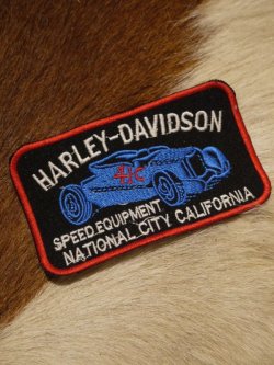 画像1: HARLEYDAVIDSON SPEED EQUIPMENT NATIONAL CITY CALIFORNIA VINTAGE PATCH DEAD STOCK RED