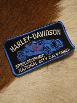 画像1: HARLEYDAVIDSON SPEED EQUIPMENT NATIONAL CITY CALIFORNIA VINTAGE PATCH DEAD STOCK BLUE