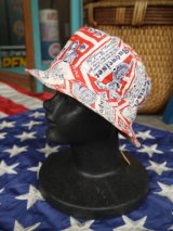 1970s BUDWEISER BEER VTG  PATTERNED ALL OVER HAT 54cm