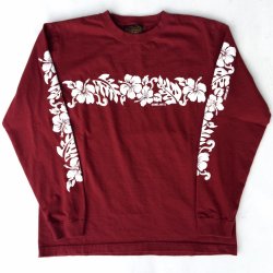 画像1: SIXHELMETS HAWAIIAN LONG SLEEVE T-SHIRT WINE