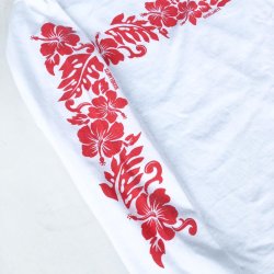 画像5: SIXHELMETS HAWAIIAN LONG SLEEVE T-SHIRT WHITE×RED