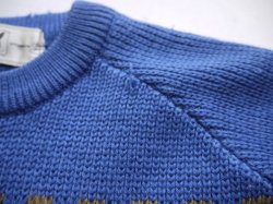 画像4: PLAYBOY VTG RABBIT HEAD LOGO KNITWEAR BLUE SMALL