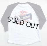 sixhelmets ”Anything Goes” raglan sleeve t-shirt white×navy