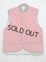 USA VTG INNNER THERMAL QUILTING PUFFY VEST RED