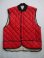 画像1: USA VTG INNNER THERMAL QUILTING PUFFY VEST RED (1)