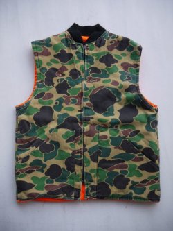 画像1: HUNTING VTG PUFFY VEST CAMOUFLAGE M