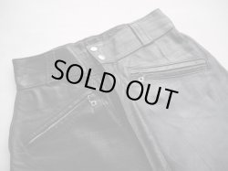 画像2: 70's AMF HARLEY DAVIDSON LEATHER PANTS BLACK 28