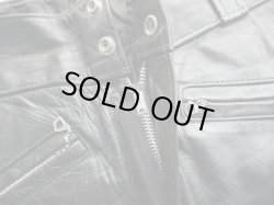 画像7: 70's AMF HARLEY DAVIDSON LEATHER PANTS BLACK 28