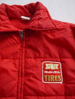 画像4: MULTI MILE TIRES VTG PUFFY JACKET RED L