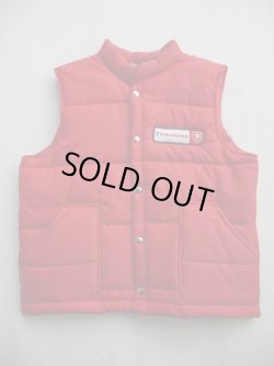 画像1: FIRESTONE SWINGSTER VTG RACING PUFFY VEST RED LARGE