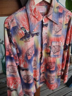 画像2: PERMANENT PRESS VTG COTTON PRINT FLANNEL SHIRT M
