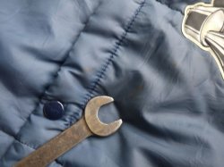 画像4: SWINGSTER CHERRY BOMB VTG PUFFY VEST NAVY M