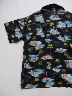 画像5: HARLEY DAVIDSON DEAD STOCK FABRIC HAWAIIAN RAYON SHIRT  BLACK
