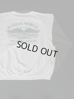 画像2: HARLEYDAVIDSON LIVE THE LEGEND OFFICIAL VTG SWEATSHIRTS MARBLED GRAY×GREEN 