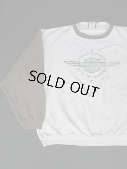 画像5: HARLEYDAVIDSON LIVE THE LEGEND OFFICIAL VTG SWEATSHIRTS MARBLED GRAY×GREEN 