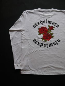 画像1: SIXHELMETS ROSE LONG SLEEVE T-SHIRT WHITE