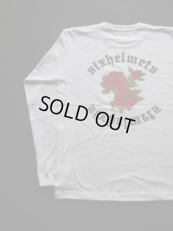 画像1: SIXHELMETS ROSE LONG SLEEVE T-SHIRT WHITE