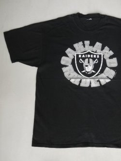 画像1: 90s OAKLAND RAIDERS VTG T-SHIRT BLACK XL