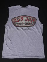 RONJON SURF SHOP VTG TANK TOP MARBLED GRAY M