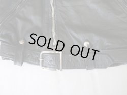 画像4: 70s BROOKS LEATHER VTG DOUBLE RIDER'S JACKET BLACK M