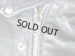 画像3: 70s BROOKS LEATHER VTG DOUBLE RIDER'S JACKET BLACK M