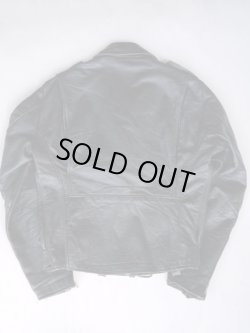 画像8: 70s BROOKS LEATHER VTG DOUBLE RIDER'S JACKET BLACK M