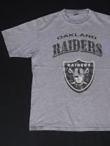 OAKLAND RAIDERS VTG OFFICIAL T-SHIRT MARBLED GRAY L