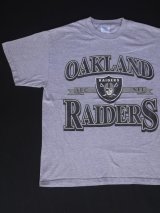 OAKLAND RAIDERS VTG OFFICIAL T-SHIRT MARBLED GRAY L