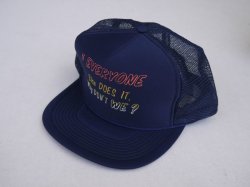 画像1: 80s CONTEMPORARY ADVERTISEMENT FUNNY TRUCKER SNAP BACK CAP NAVY (2)