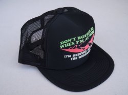 画像2: 80s CONTEMPORARY ADVERTISEMENT FUNNY TRUCKER SNAP BACK CAP BLACK (5)