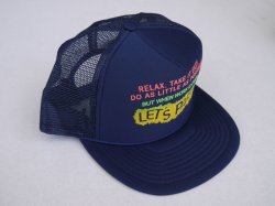 画像2: 80s CONTEMPORARY ADVERTISEMENT FUNNY TRUCKER SNAP BACK CAP NAVY (6)