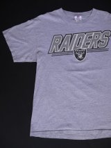 NFL RAIDERS VTG T-SHIRT MARBLED GRAY L