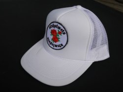 画像1: SIXHELMETS ROSE PATCH MESH CAP WHITE×WHITE