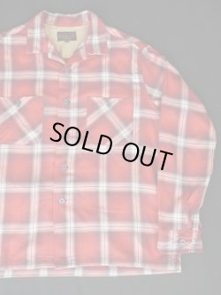 画像2: SIXHELMETS COTTON OMBRE CHECK LONG SLEEVE SHIRT RED