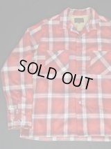SIXHELMETS COTTON OMBRE CHECK LONG SLEEVE SHIRT RED