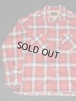 画像1: SIXHELMETS COTTON OMBRE CHECK LONG SLEEVE SHIRT RED