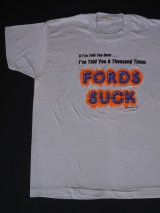 1988 FORDS SUCK VTG T-SHIRT MADE IN USA GRAY XL