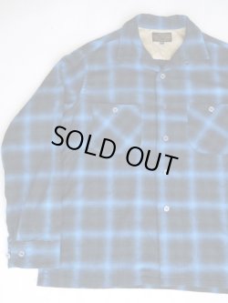 画像1: SIXHELMETS COTTON OMBRE CHECK LONG SLEEVE SHIRT BLUE