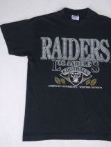 LOS ANGELES RAIDERS AMERICAN CONFERENCE-WESTERN DIVISION OFFICIAL VTG T-SHIRT BLACK M