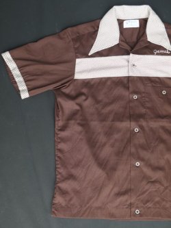 画像3: 80s HILTON STAR OF STARS 1981 VTG BOWLING SHIRT BROWN M