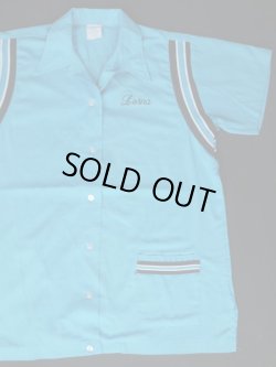 画像4: 80s HILTON VTG BOWLING SHIRT LIGHT BLUE S